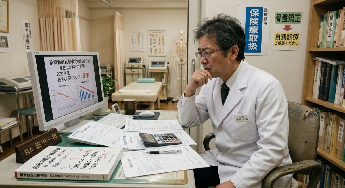 保険収入の減少に悩む院長